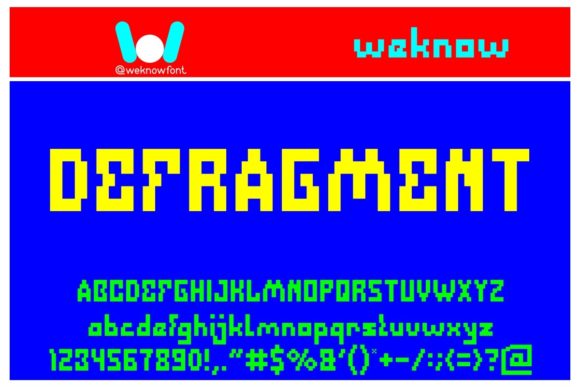 Defragment: A Pixeled Techno Display Font for Bold Design