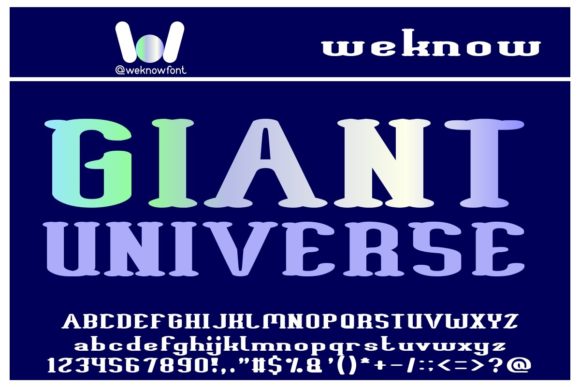 Giant Universe Display Font for Small Business Branding