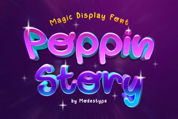 Poppin Story: A Retro Font for Magical Product Designs