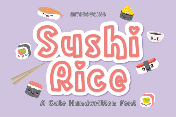 Sushi Rice: A Cute Display Font for Branding and Design Projects