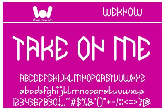 The Take on Me Display Font for Editorial Design