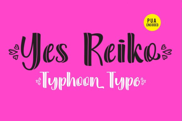 Yes Reiko Display Font for Handmade Labels and Packaging